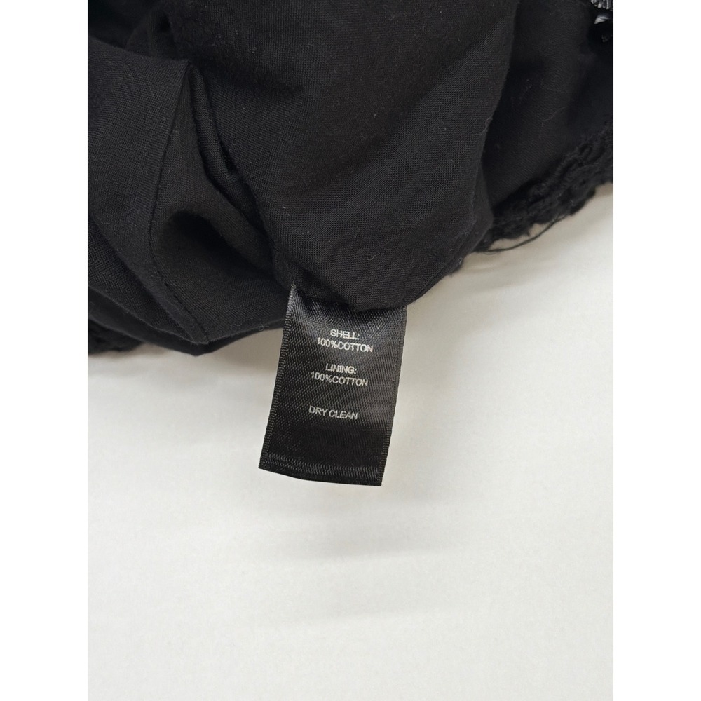 White House Black Market‎ Black Lace Square Neck 3/4 Sleeve Sheath Dress Size 8 - Picture 8 of 10